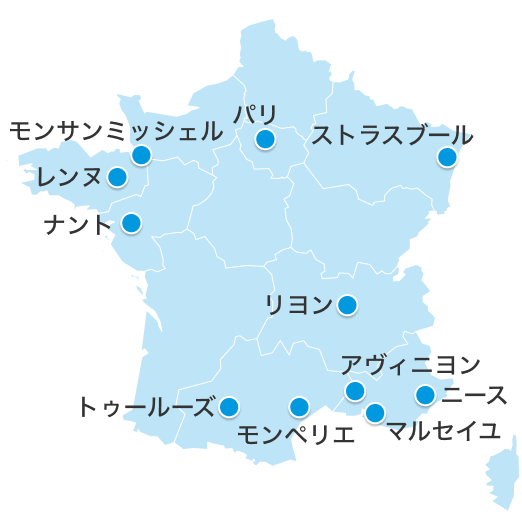 フランスの地図