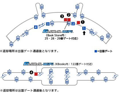 仁川国際空港 3F 免税のカウンターマップ